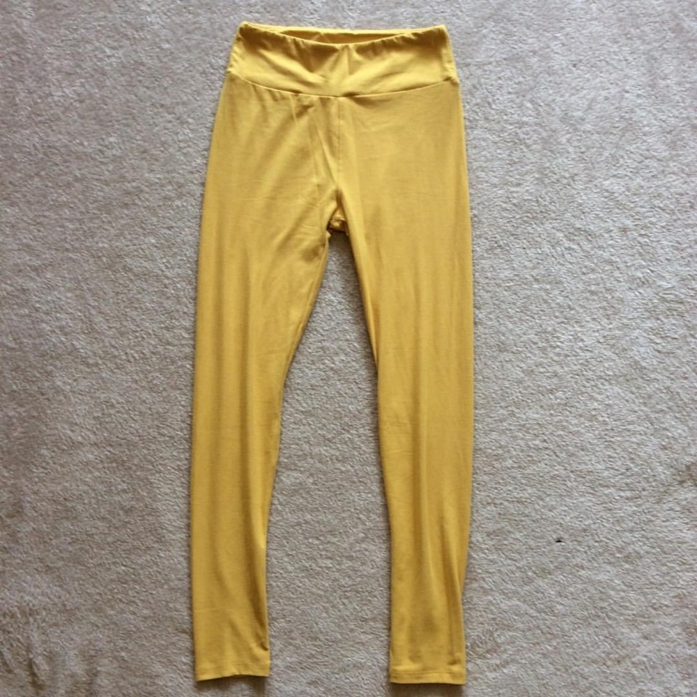 Lularoe mustard leggings OS